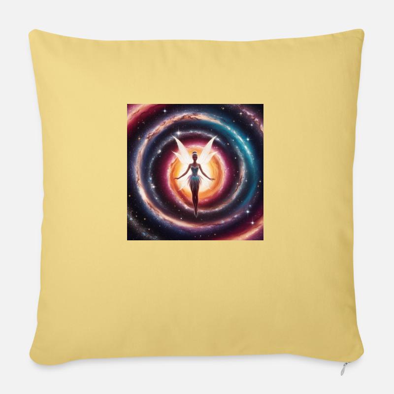 Galaxie-Fee - Sofakissenbezug 45 x 45 cm - Hellgelb