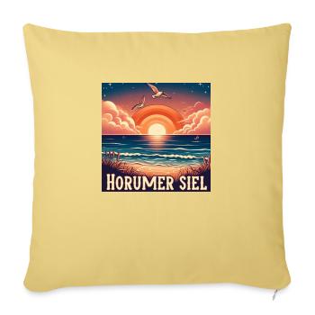 Horumersiel im Wangerland - Sofakissenbezug 45 x 45 cm - Hellgelb - Vorne