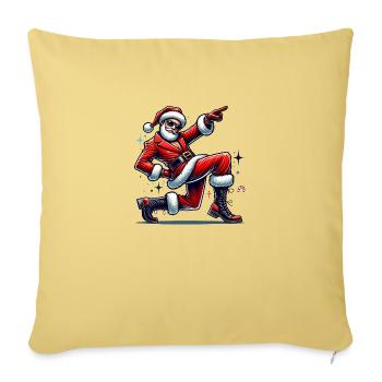 Cool Santa Claus Christmas - Sofa pillowcase 17,3'' x 17,3'' (45 x 45 cm) - washed yellow - Front