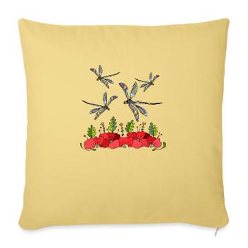 Important - Sofa pillowcase 17,3'' x 17,3'' (45 x 45 cm) - washed yellow - Front