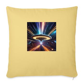 Travail - Housse de coussin décorative 45 x 45 cm - jaune délavé - Devant