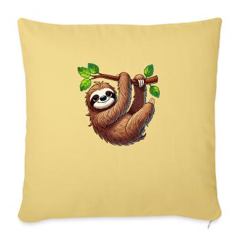 Sloth - Sofa pillowcase 17,3'' x 17,3'' (45 x 45 cm) - washed yellow - Front
