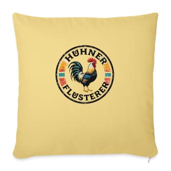 Hühnerflüsterer - chicken whisperer 090435 - Sofa pillowcase 17,3'' x 17,3'' (45 x 45 cm) - washed yellow - Front
