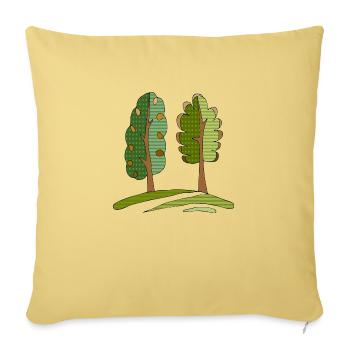 Baum - Sofakissenbezug 45 x 45 cm - Hellgelb - Vorne