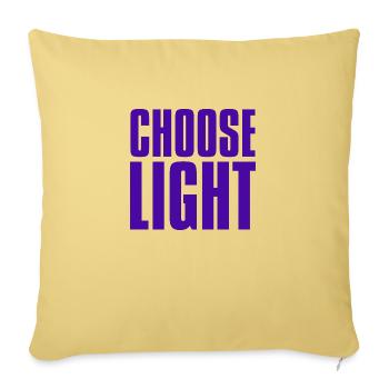 Choisissez la lumière - Housse de coussin décorative 45 x 45 cm - jaune délavé - Devant
