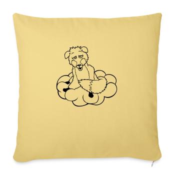 Fox On Cloud Tired Confused Dazed Crazy - Sofa pillowcase 17,3'' x 17,3'' (45 x 45 cm) - washed yellow - Front