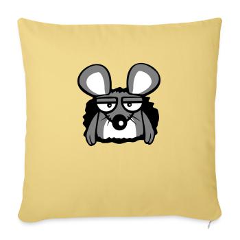 Souris Trou De Souris Trou De MurTriste, Fatigué, Ennuyé - Housse de coussin décorative 45 x 45 cm - jaune délavé - Devant