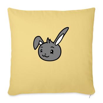 Bunny rabbit looks cute sideways to the side - Sofa pillowcase 17,3'' x 17,3'' (45 x 45 cm) - washed yellow - Front