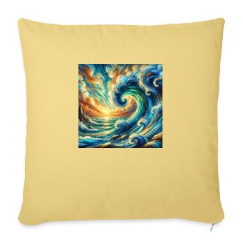 Große Wellen | Surfing Wear - Sofakissenbezug 45 x 45 cm - Hellgelb - Vorne