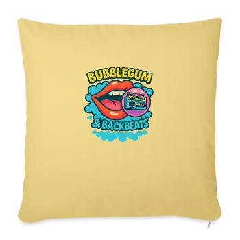Bubblegum & Backbeats - Sofa pillowcase 17,3'' x 17,3'' (45 x 45 cm) - washed yellow - Front