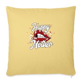 Happy Mother - Sofakissenbezug 45 x 45 cm - Hellgelb - Vorne