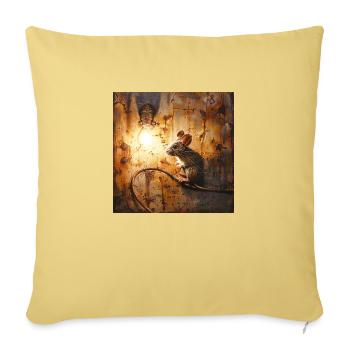 Graffiti Mouse Lamp Rust Metal Urban Street Art - Sofa pillowcase 17,3'' x 17,3'' (45 x 45 cm) - washed yellow - Front