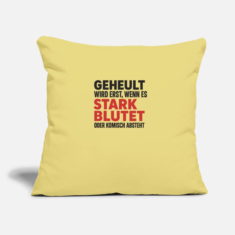 Stark bluten oder still sein – Dorfkind-Style Sofakissenbezug 45 x 45 cm