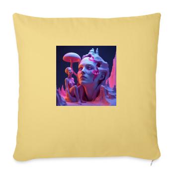 Hypersurréalisme - Housse de coussin décorative 45 x 45 cm - jaune délavé - Devant