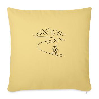 Wandernd über die Alpen - Sofakissenbezug 45 x 45 cm - Hellgelb - Vorne