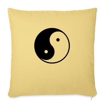 Ying und Yang - Sofakissenbezug 45 x 45 cm - Hellgelb - Vorne