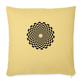 psychedelic_circle - Sofakissenbezug 45 x 45 cm - Hellgelb - Vorne