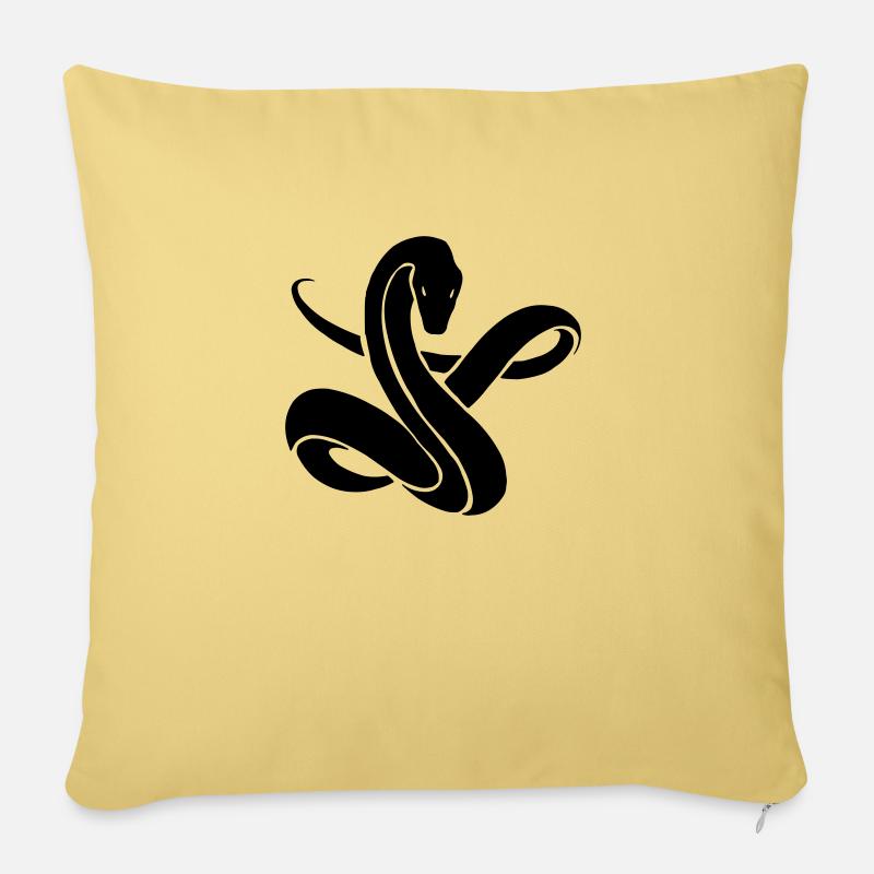 Snake - Sofakissenbezug 45 x 45 cm - Hellgelb