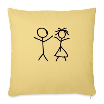 Mom And Dad - Sofakissenbezug 45 x 45 cm - Hellgelb - Vorne