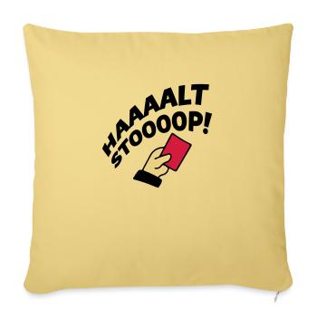 rote karte stop - Sofakissenbezug 45 x 45 cm - Hellgelb - Vorne