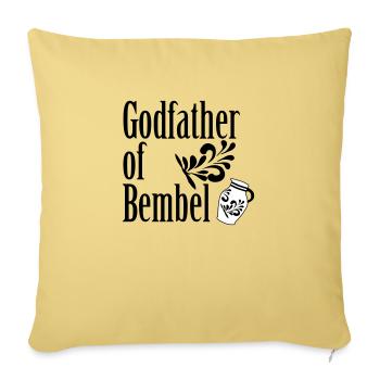 Parrain de Bembel #FrankfurtShirts - Housse de coussin décorative 45 x 45 cm - jaune délavé - Devant