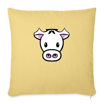 vache mignon animaux animaux de ferme drôles vaches nouveau 16 - Housse de coussin décorative 45 x 45 cm - jaune délavé - Devant