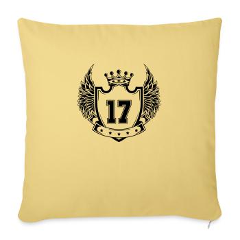 Coat of arms 17 - Sofa pillowcase 17,3'' x 17,3'' (45 x 45 cm) - washed yellow - Front