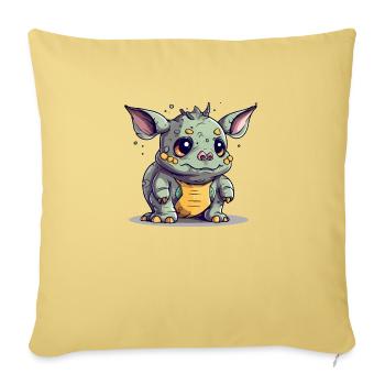 Ourko le streum - Housse de coussin décorative 45 x 45 cm - jaune délavé - Devant