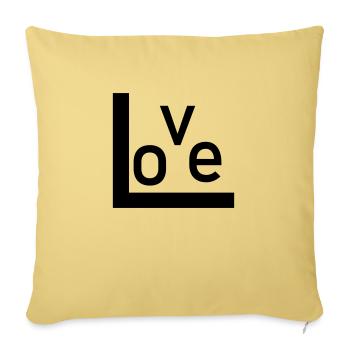 Amour - Housse de coussin décorative 45 x 45 cm - jaune délavé - Devant