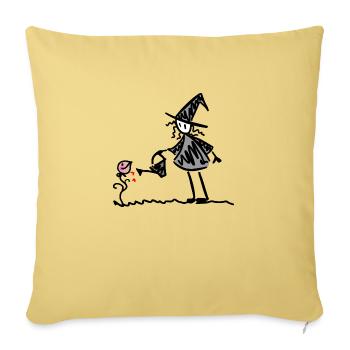 Witch Plant - Sofa pillowcase 17,3'' x 17,3'' (45 x 45 cm) - washed yellow - Front