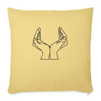 schalenhaende - Housse de coussin décorative 45 x 45 cm - jaune délavé - Devant