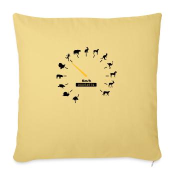 tachometer - Sofa pillowcase 17,3'' x 17,3'' (45 x 45 cm) - washed yellow - Front