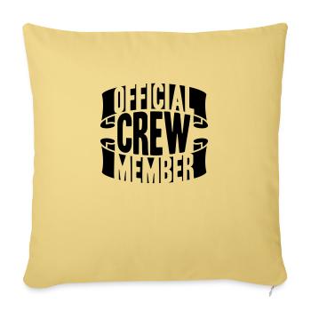 Cool Official Crew Member Banner Logo - Housse de coussin décorative 45 x 45 cm - jaune délavé - Devant