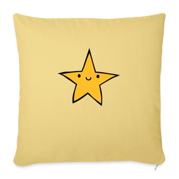 Dear friendly starlet - Sofa pillowcase 17,3'' x 17,3'' (45 x 45 cm) - washed yellow - Front