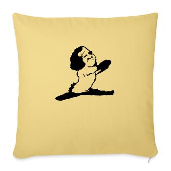 Havanais offre un cadeau aux amateurs de yoga yoga - Housse de coussin décorative 45 x 45 cm - jaune délavé - Devant