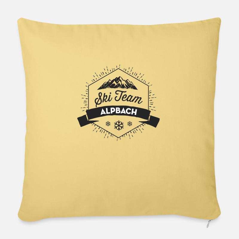 Skiteam Alpbach - Sofakissenbezug 45 x 45 cm - Hellgelb