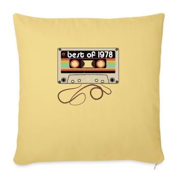 Millésime légendaire 1978 - Housse de coussin décorative 45 x 45 cm - jaune délavé - Devant