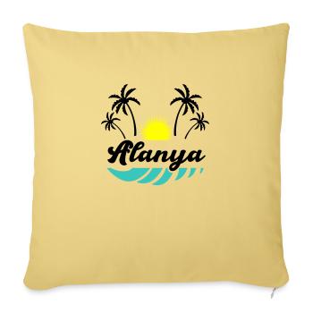 Alanya - Sofa pillowcase 17,3'' x 17,3'' (45 x 45 cm) - washed yellow - Front