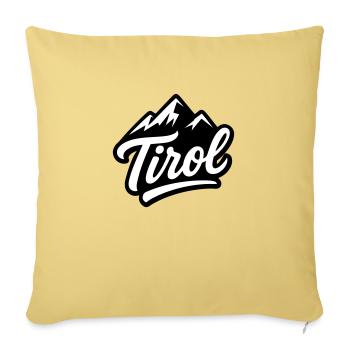 Montagnes du Tyrol - Housse de coussin décorative 45 x 45 cm - jaune délavé - Devant