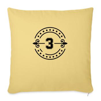 3 - Housse de coussin décorative 45 x 45 cm - jaune délavé - Devant