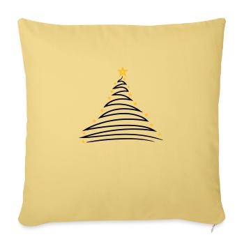 fir tree christmas tree fir star merry chris - Sofa pillowcase 17,3'' x 17,3'' (45 x 45 cm) - washed yellow - Front
