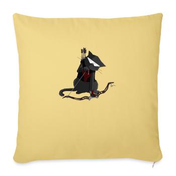 Meowkeye - Housse de coussin décorative 45 x 45 cm - jaune délavé - Devant