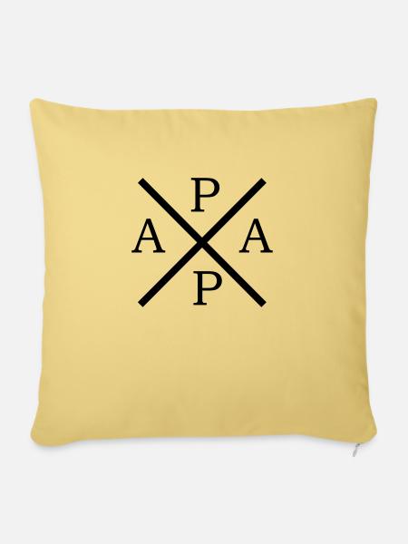 papa - Sofakissenbezug 45 x 45 cm - Hellgelb