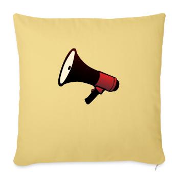 voice door megaphone speaker - Sofa pillowcase 17,3'' x 17,3'' (45 x 45 cm) - washed yellow - Front