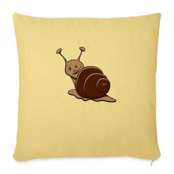 Schnecke lustig zwinkern - Sofakissenbezug 45 x 45 cm - Hellgelb - Vorne