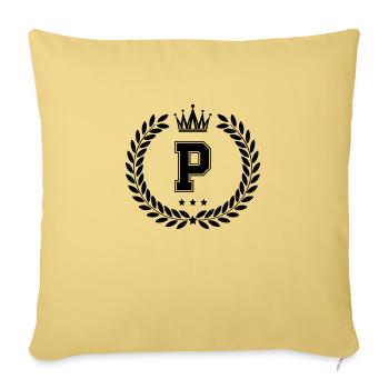 wappen P - Sofakissenbezug 45 x 45 cm - Hellgelb - Vorne