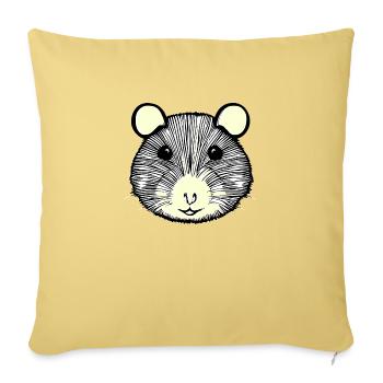 Hamster mignon animal rongeur animaux drôle animal 6 - Housse de coussin décorative 45 x 45 cm - jaune délavé - Devant