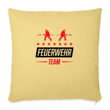 feuerwehr team 01 - Sofakissenbezug 45 x 45 cm - Hellgelb - Vorne