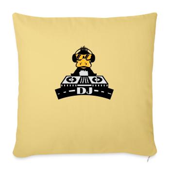 Duck DJ - Housse de coussin décorative 45 x 45 cm - jaune délavé - Devant