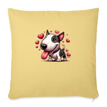 The Love Bull - Sofa pillowcase 17,3'' x 17,3'' (45 x 45 cm) - washed yellow - Front